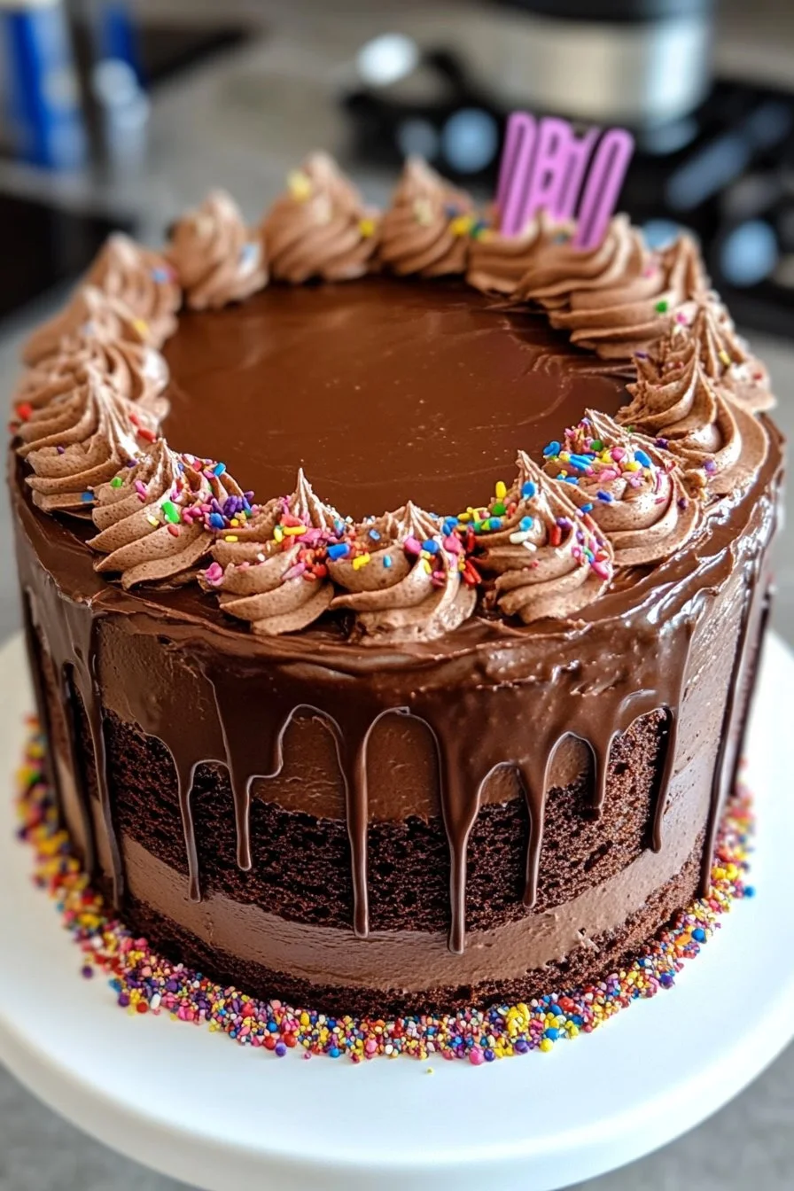 Gâteau au chocolat d'anniversaire