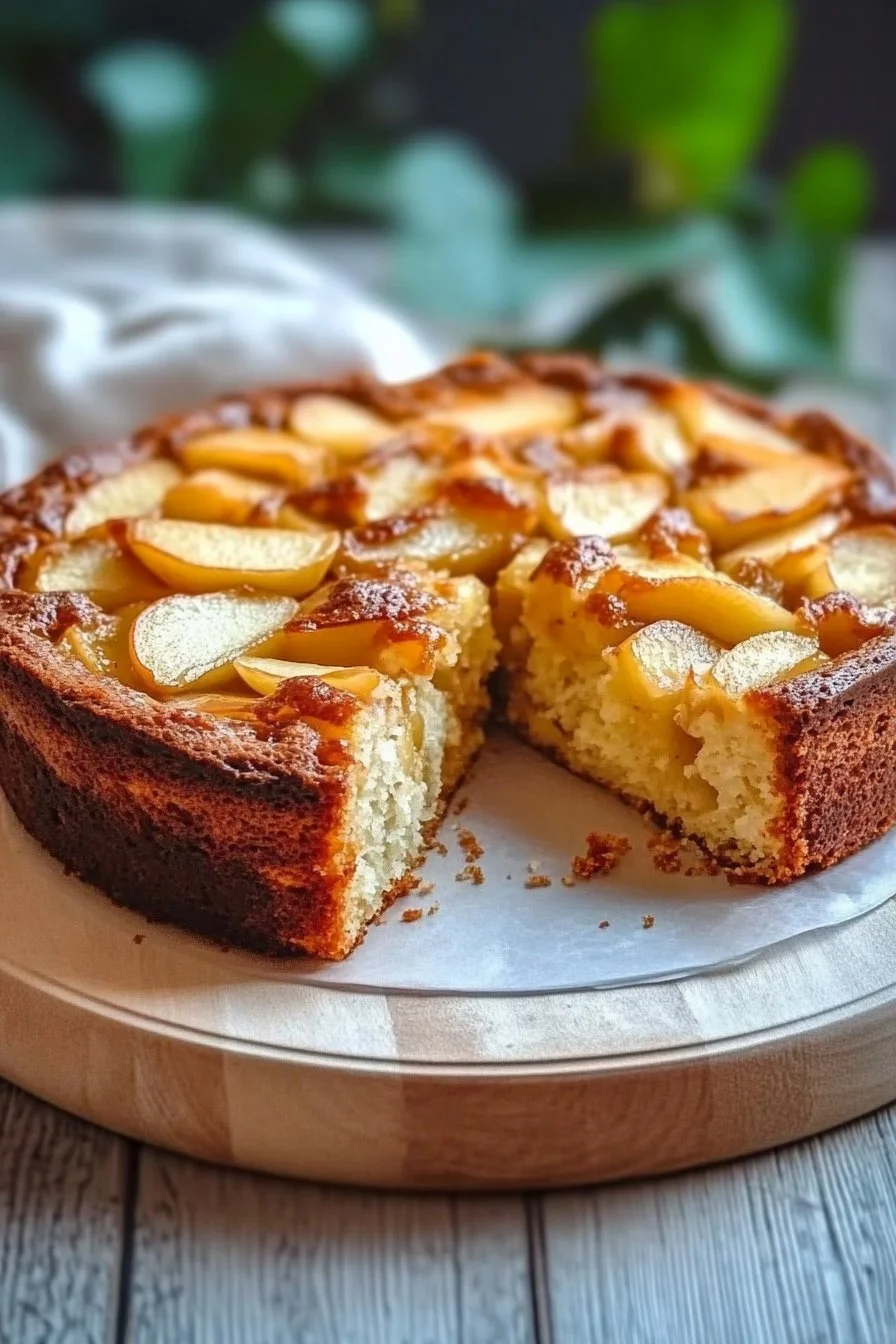 Gâteau aux pommes sans sucre ni beurre