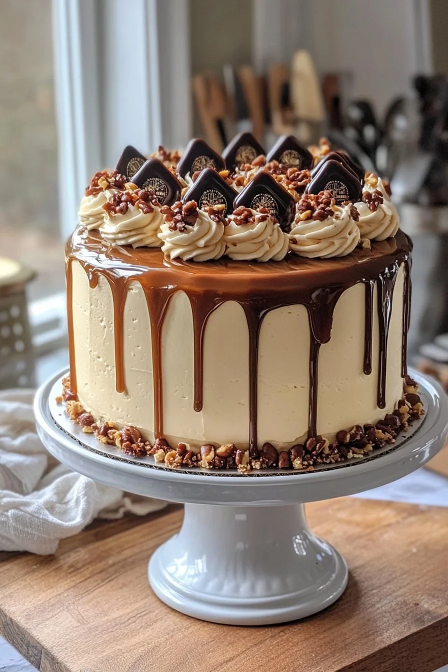 Gâteau d'anniversaire au Jack Daniels et caramel aux cacahuètes !
