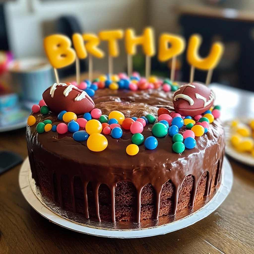 Gâteau d'anniversaire en forme de ballon de foot