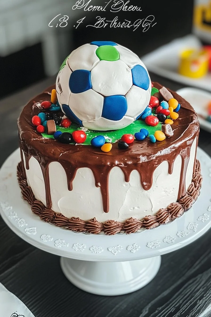 Gâteau d'anniversaire ballon de foot