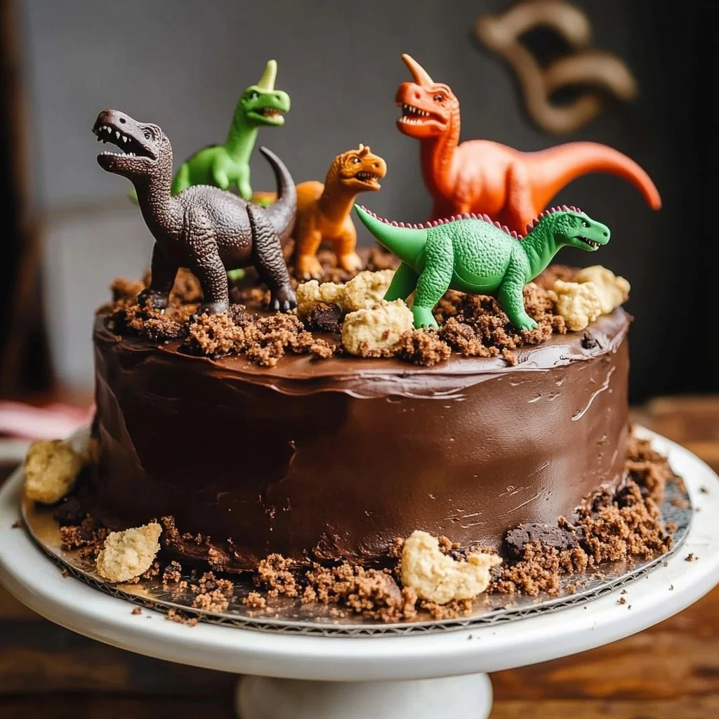 Gâteau d'anniversaire d'enfant décoré avec des thèmes colorés et amusants