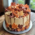 Gâteau d'anniversaire façon feuille d'automne