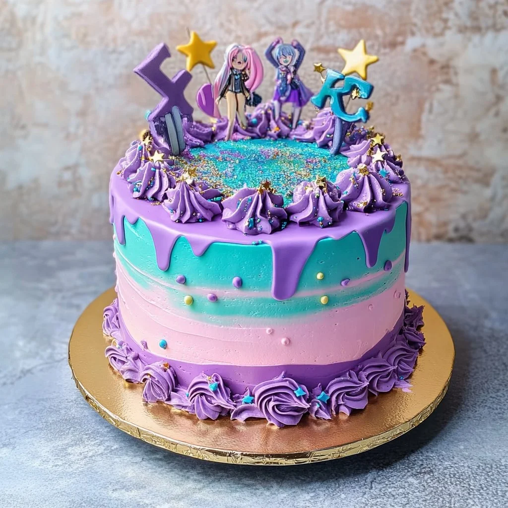 Gâteau inspiré du film Kpop Demon Hunters