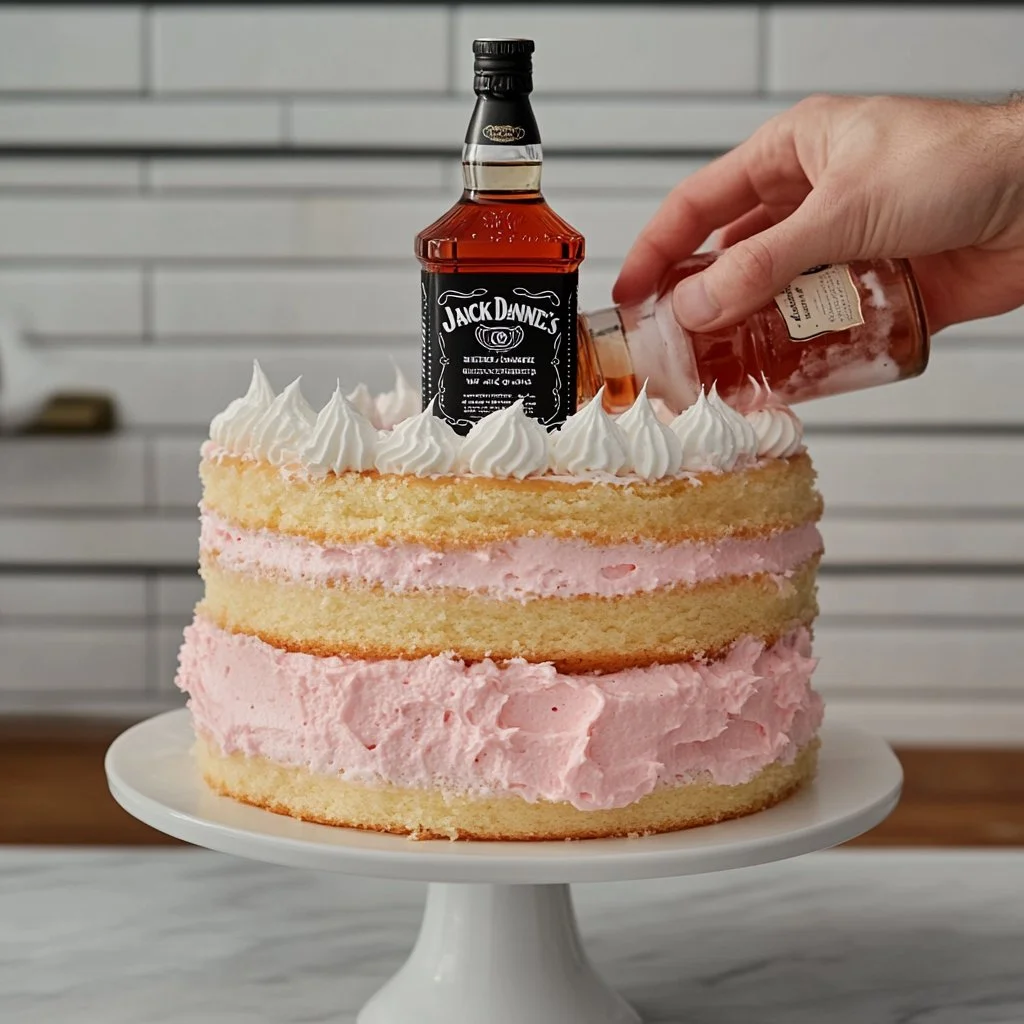 Gâteau Jack Daniels décoré, un dessert au goût unique de whisky et chocolat.