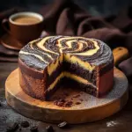 Gâteau marbré chocolat-vanille