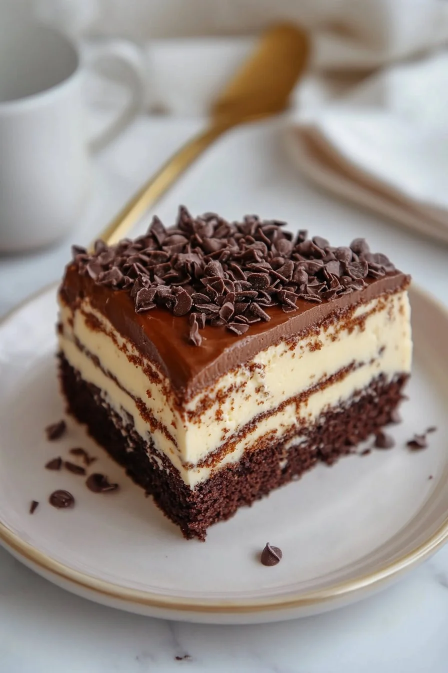 Gâteau Mi-Brownie Mi-Entremets Vanille