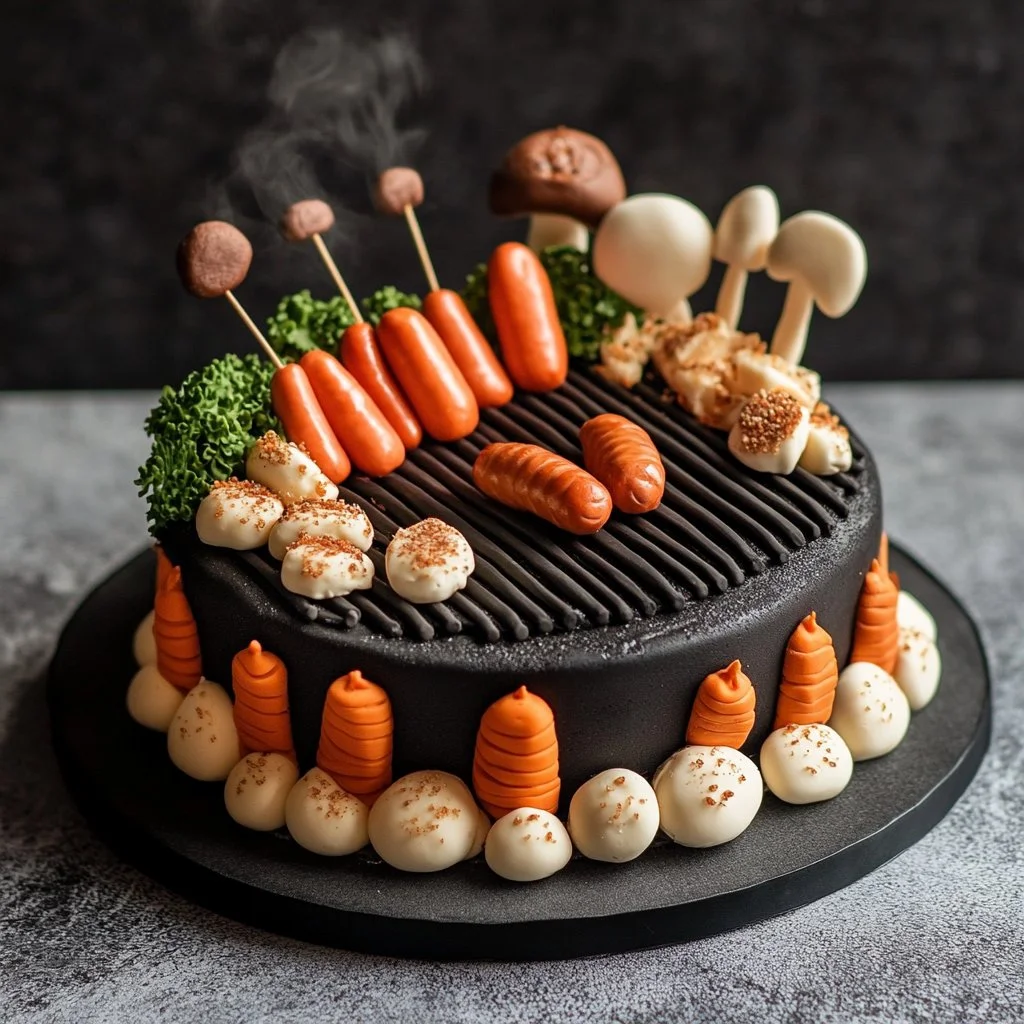 Gâteau style grillade délicieusement préparé avec des ingrédients frais