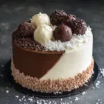 Krem pistacjowy avec du chocolat blanc et des framboises
