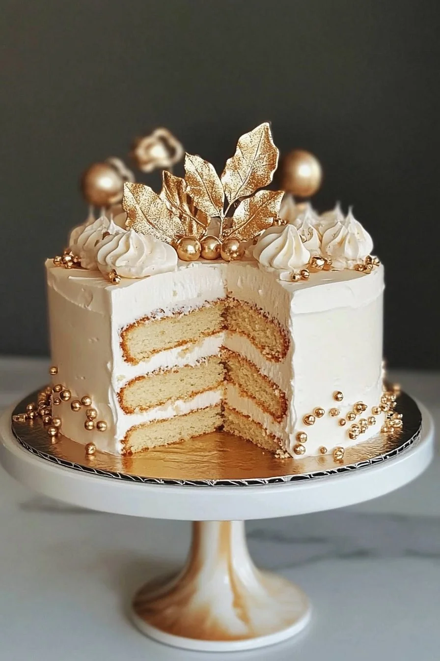 Layer Cake White and Gold