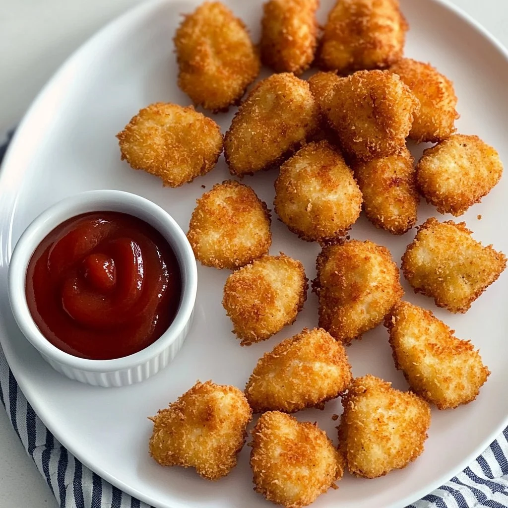 Recette de nuggets de poulet faits maison cuits à la friteuse à air