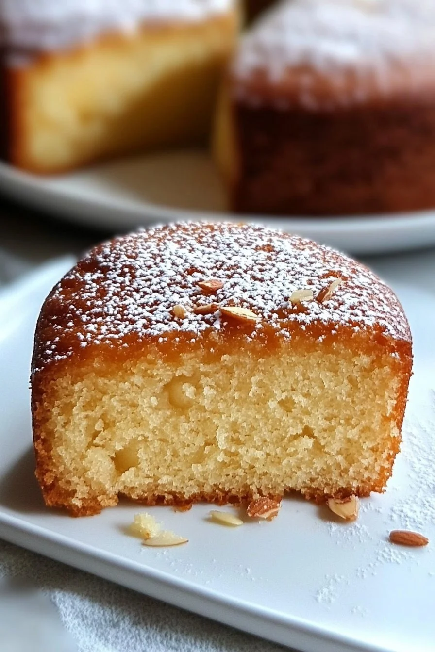 Moelleux aux amandes et compote de pommes