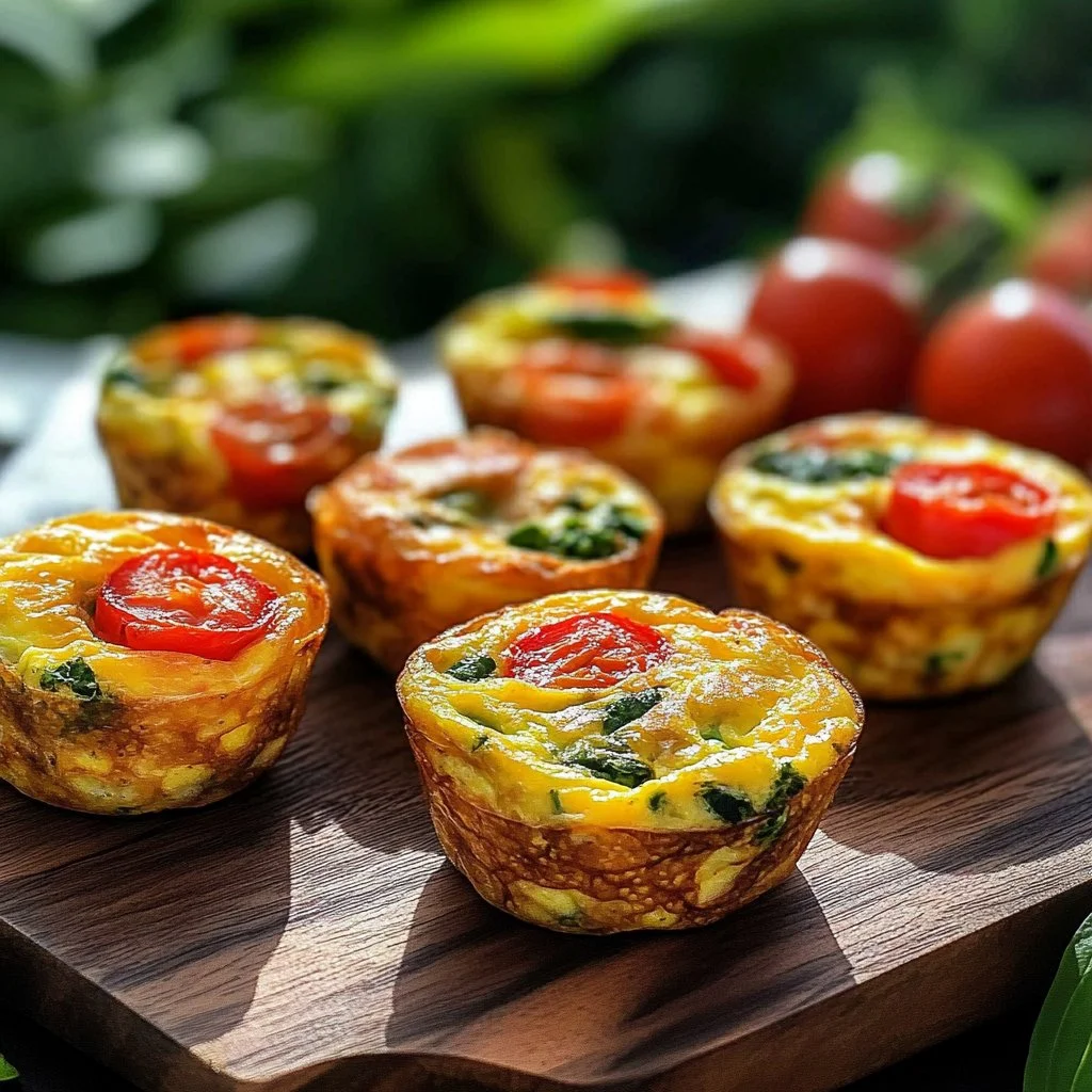 Muffins aux œufs et légumes, délicieux et sains pour un petit déjeuner nutritif.