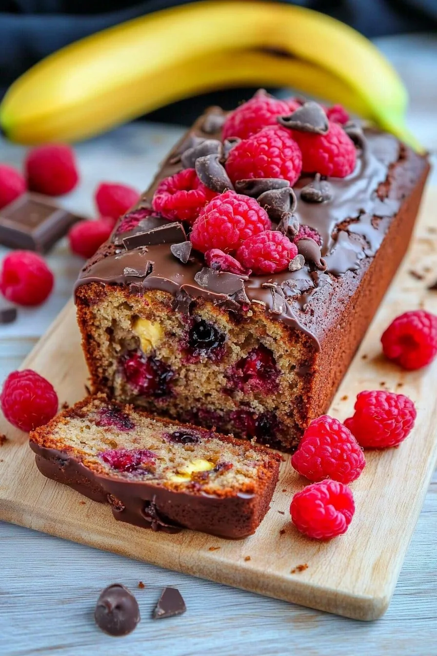 Pain aux bananes choco-framboises - healthyfood_creation