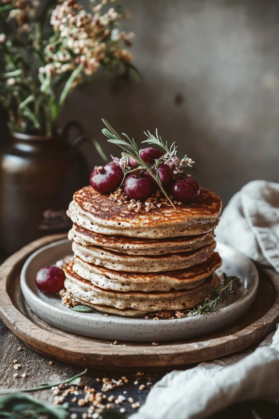 Pancakes savory buckwheat and psyllium