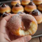 Pâte à frire avec crème au chocolat et noisettes