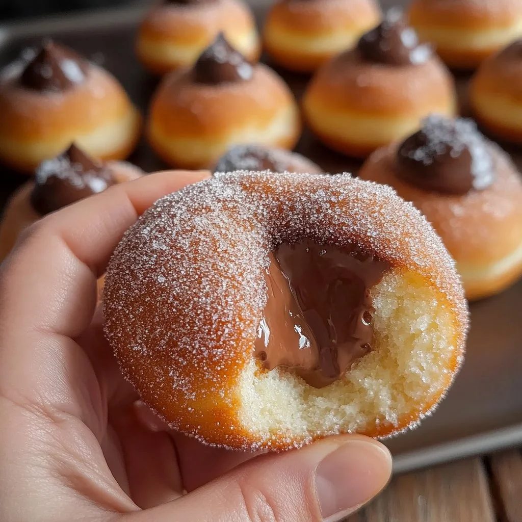 Pâte à frire garnie de crème au chocolat et noisettes pour un dessert gourmand