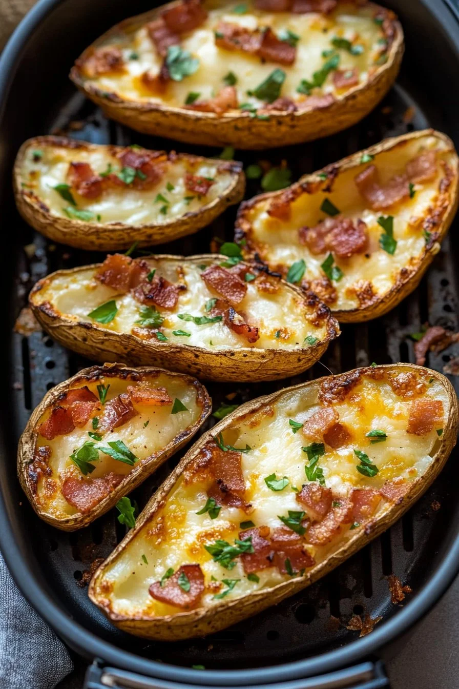 Peaux de pommes de terre à la friteuse à air
