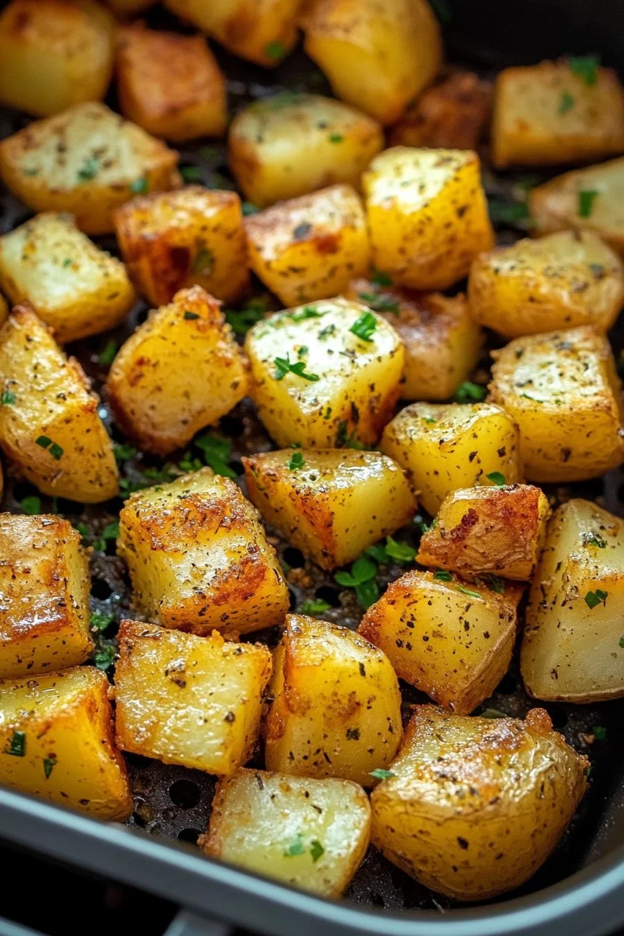 Pommes de terre en dés croustillantes à la friteuse à air