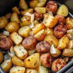 Pommes de terre et saucisse à la friteuse à air