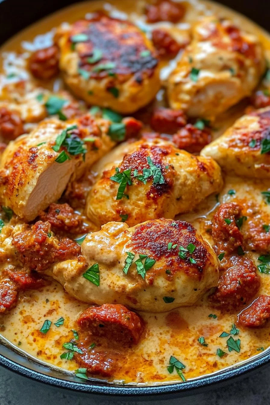 Poulet au chorizo crémeux