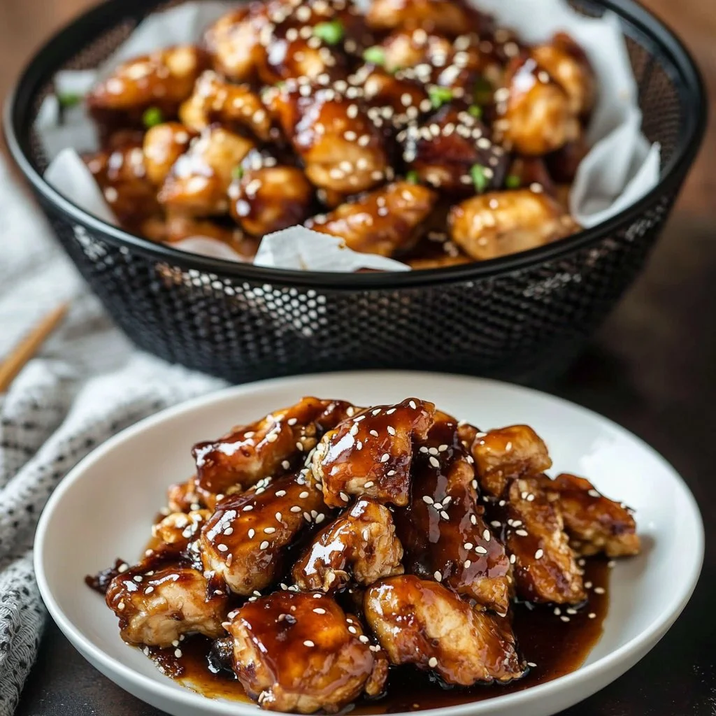 Recette de poulet teriyaki à la friteuse à air, facile et savoureuse.