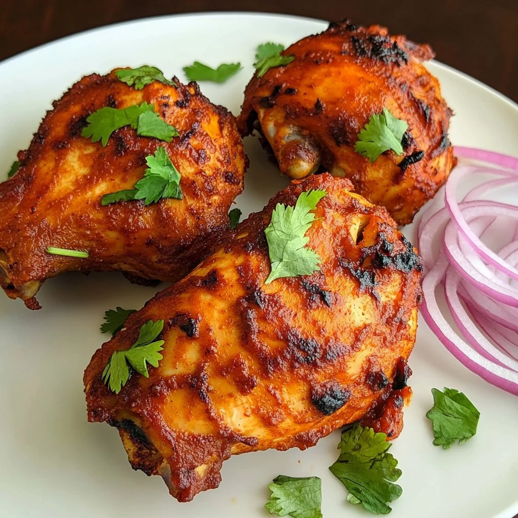 Recette de poulet tandoori à la friteuse à air, plat savoureux et croustillant