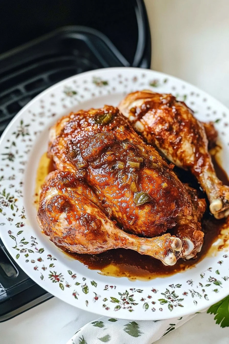 Roast chicken with BBQ sauce & honey