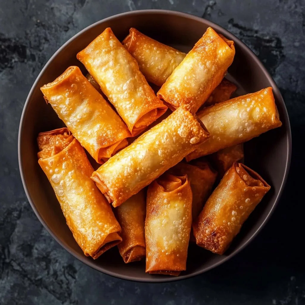 Rouleaux de Printemps croustillants préparés à la Friteuse à Air