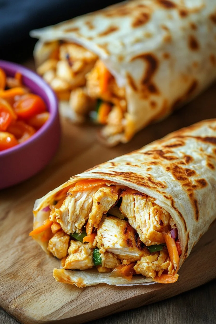 Wraps de poulet à la friteuse à air