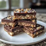 Barres de noix au chocolat noir et sel de mer