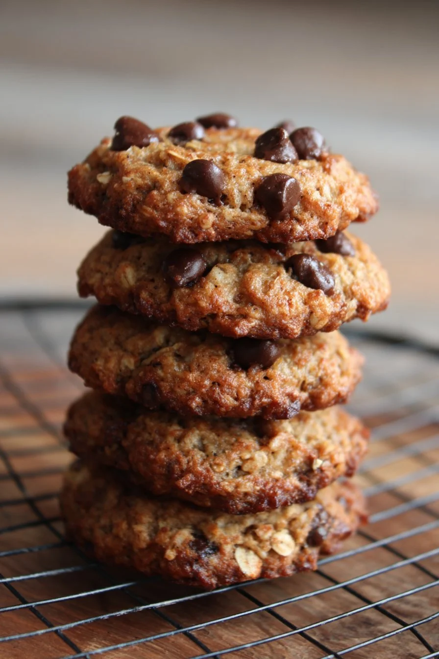 Biscuits à l'avoine, banane et pépites de chocolat