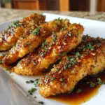 Blanc de poulet au miel, au beurre et à l'ail dans une friteuse à air