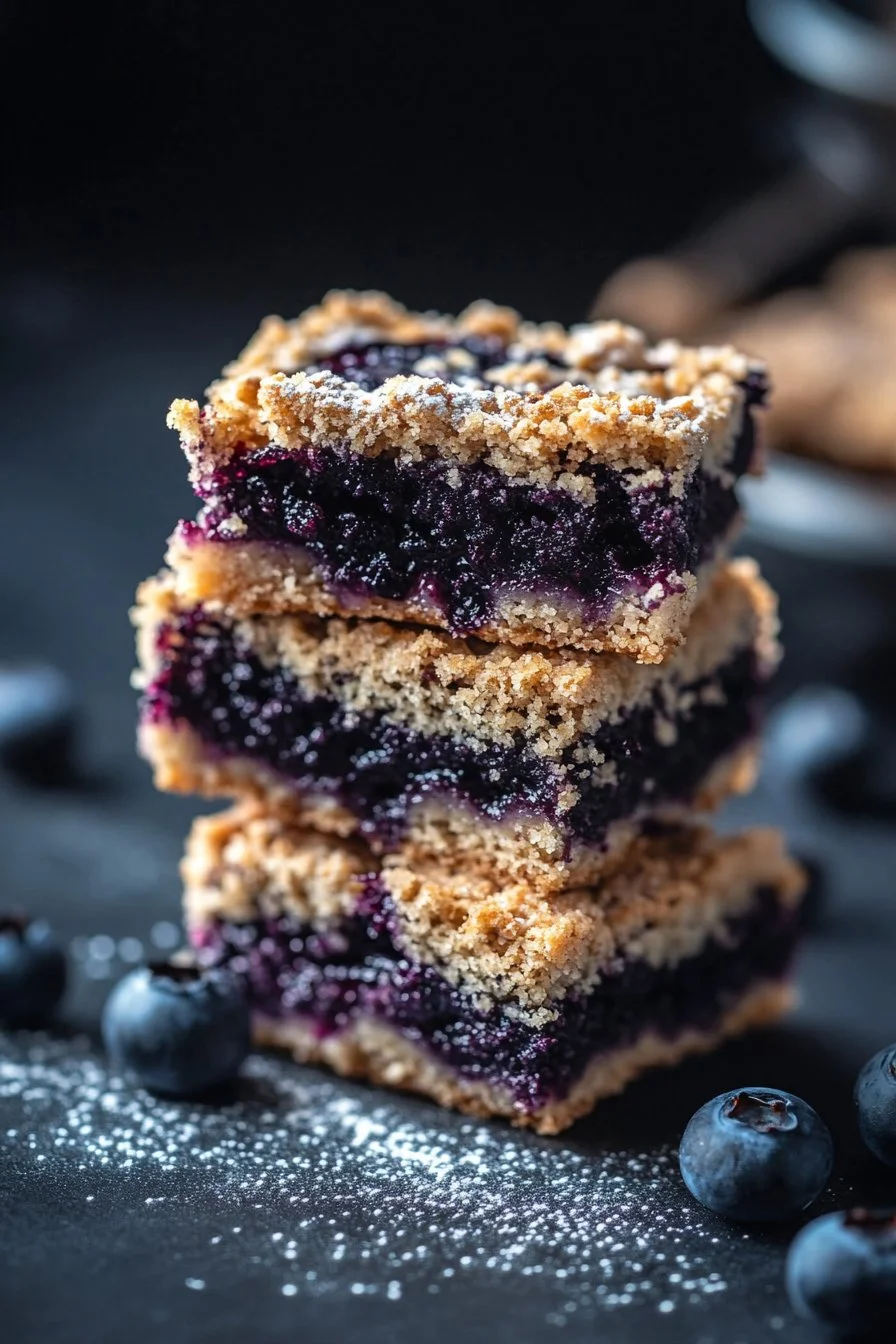 BLONDIES AUX MYRTILLES