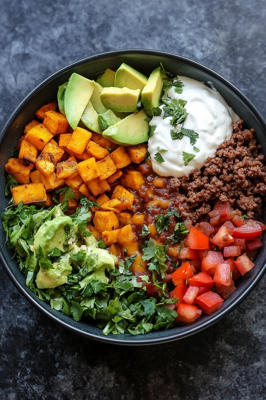 Bol de tacos de patate douce