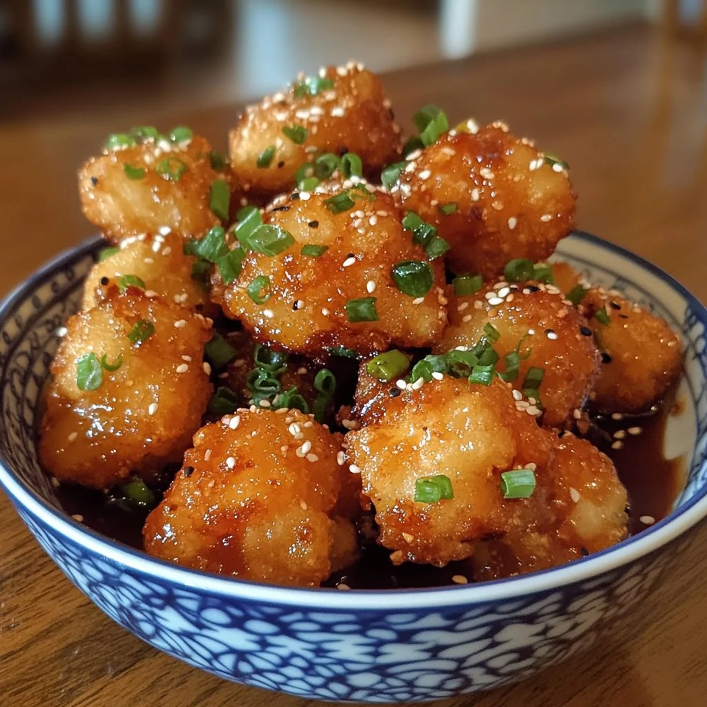 Bouchées de chou-fleur croustillantes avec sauce asiatique