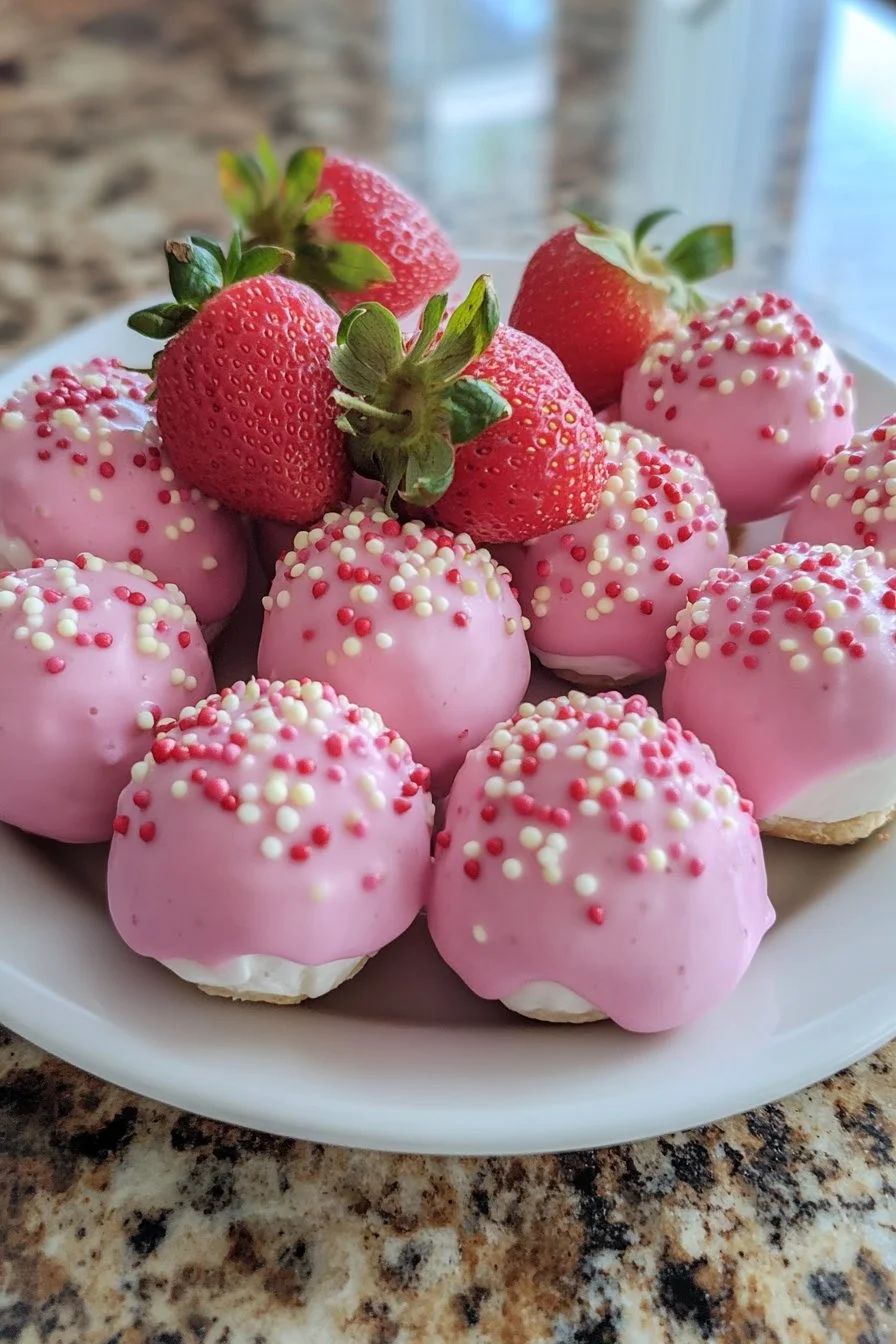 Bouchées de yaourt aux fraises faciles
