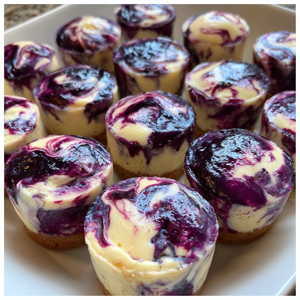 Bouchées de yogourt aux bleuets tourbillonnantes savoureuses et saines