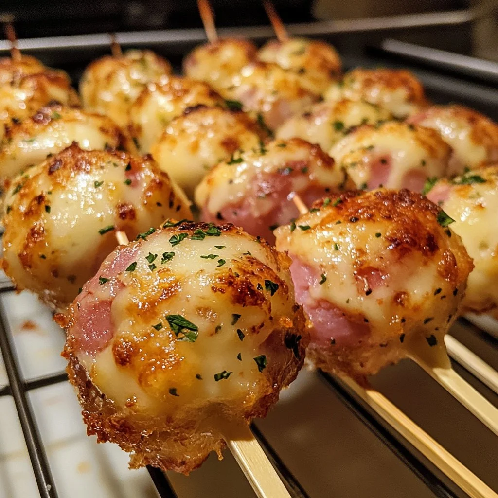 Bouchées salées au jambon-fromage pour apéritif gourmand