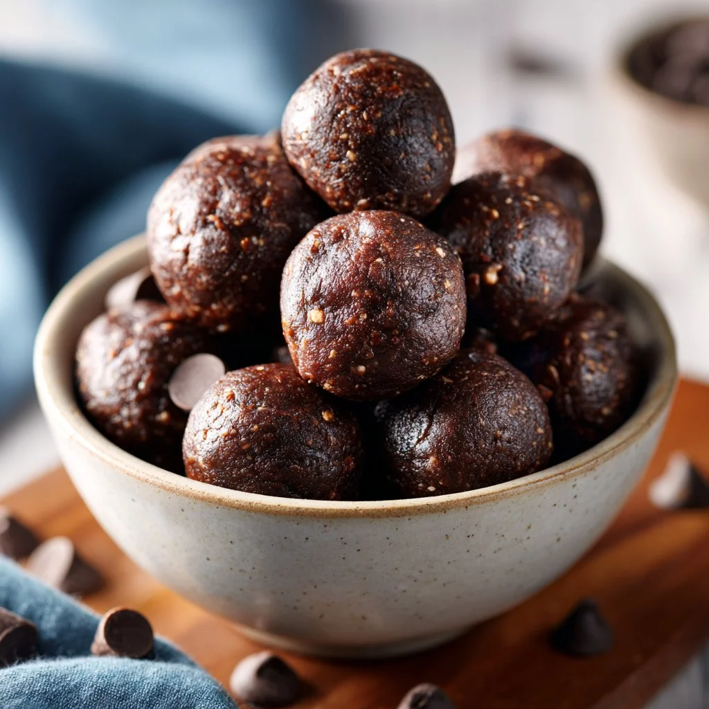 Boules de protéine au chocolat rapide et saine