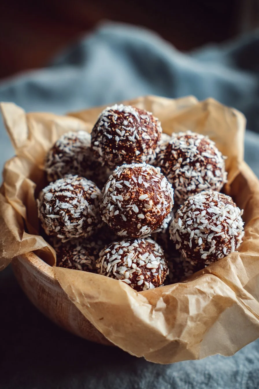 Boules de protéine au chocolat rapide