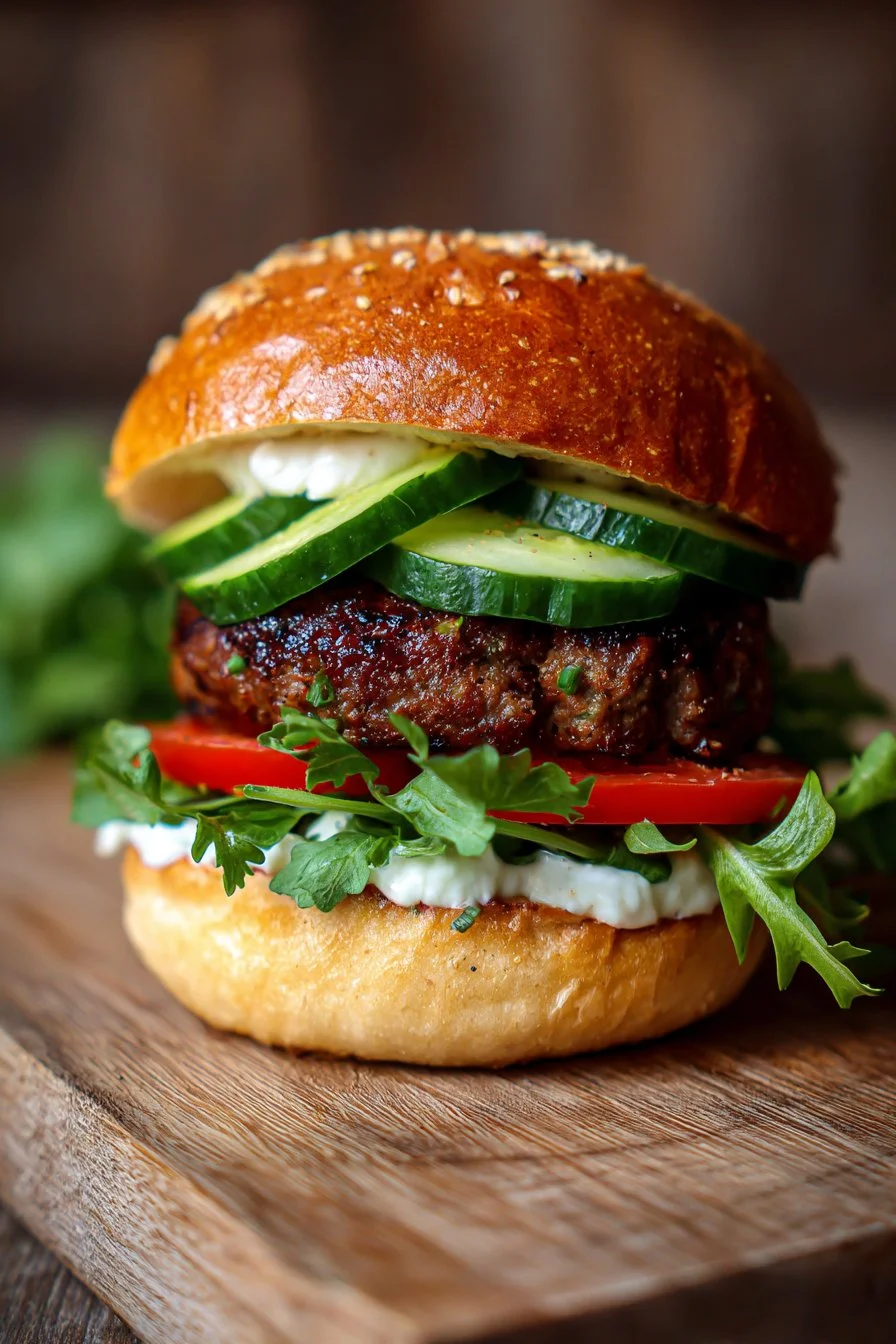 Burger frais de concombre