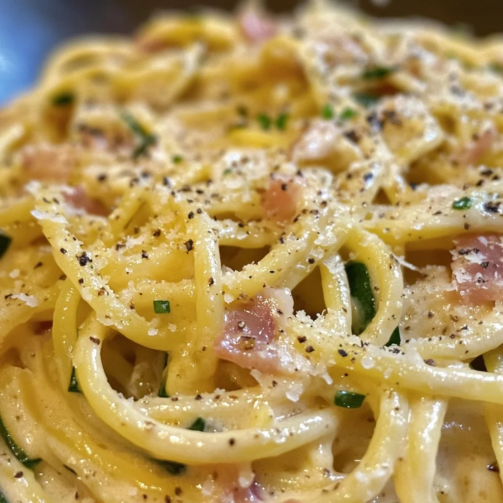 Recette de carbonara légère aux courgettes, plat savoureux et sain