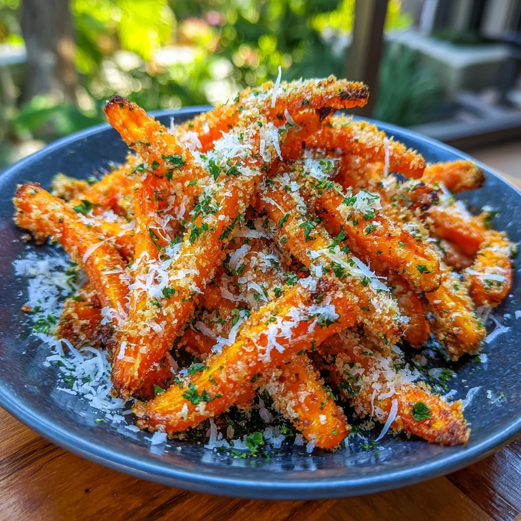 Carottes croustillantes au parmesan, plat savoureux et croustillant