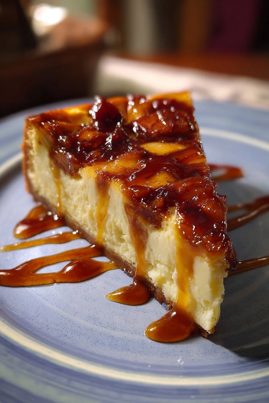 Cheesecake aux pommes caramélisées