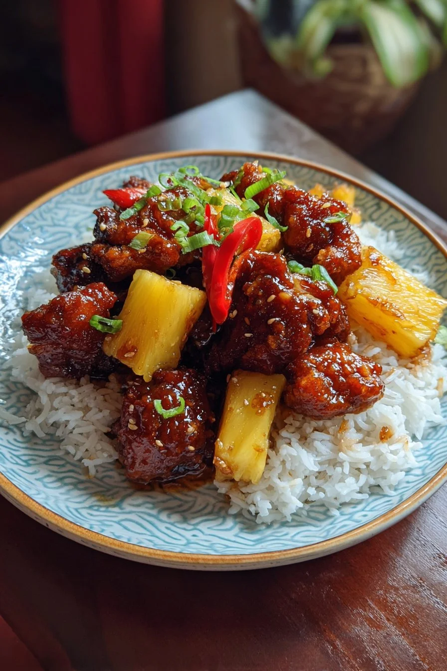 Chicken with Pineapple and Brown Sugar