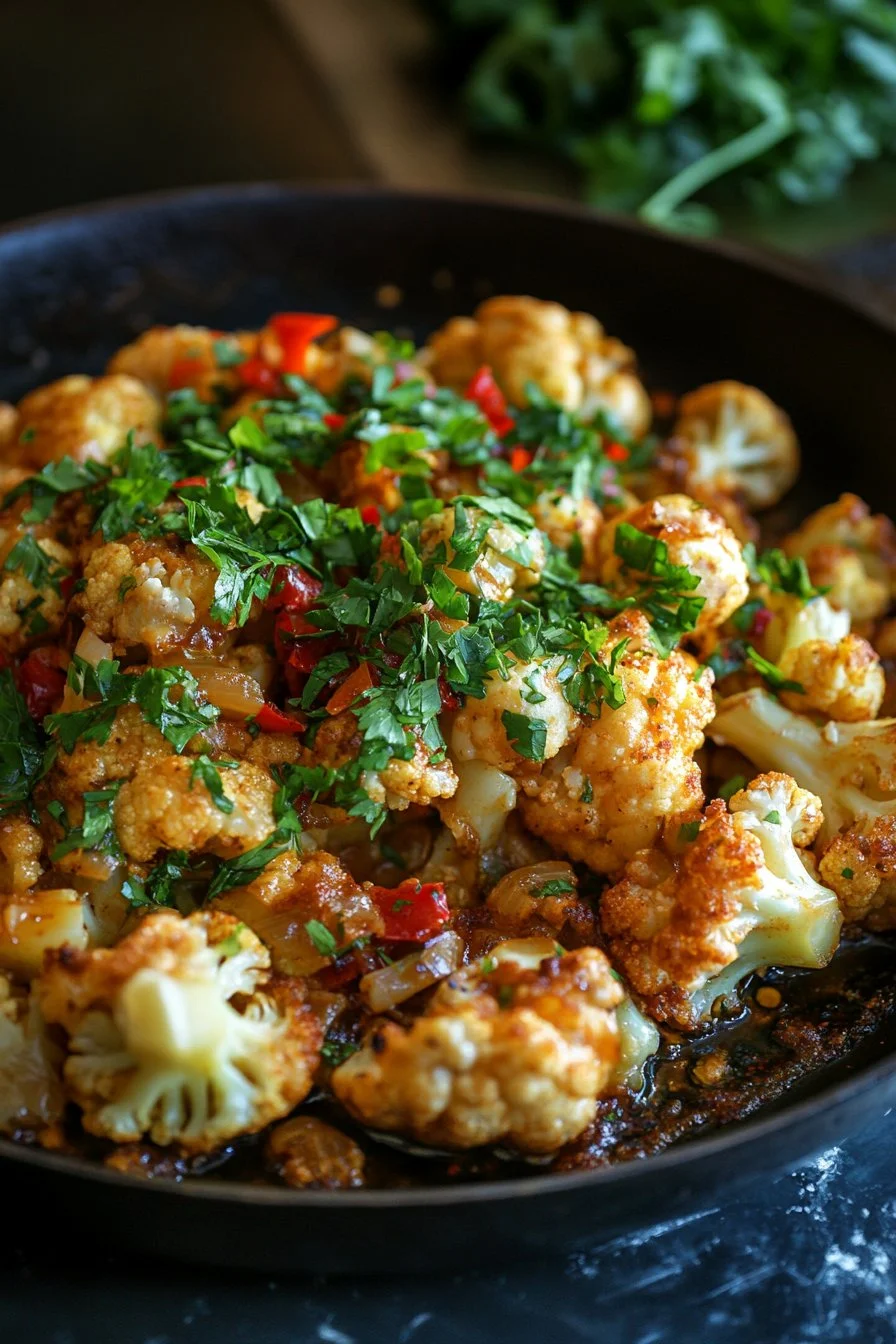 Chou-fleur marocain au tahini et au miel