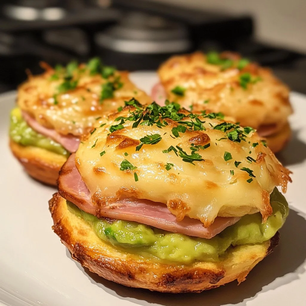 Choux salés à l'avocat et au jambon, savoureux hors-d'œuvre français