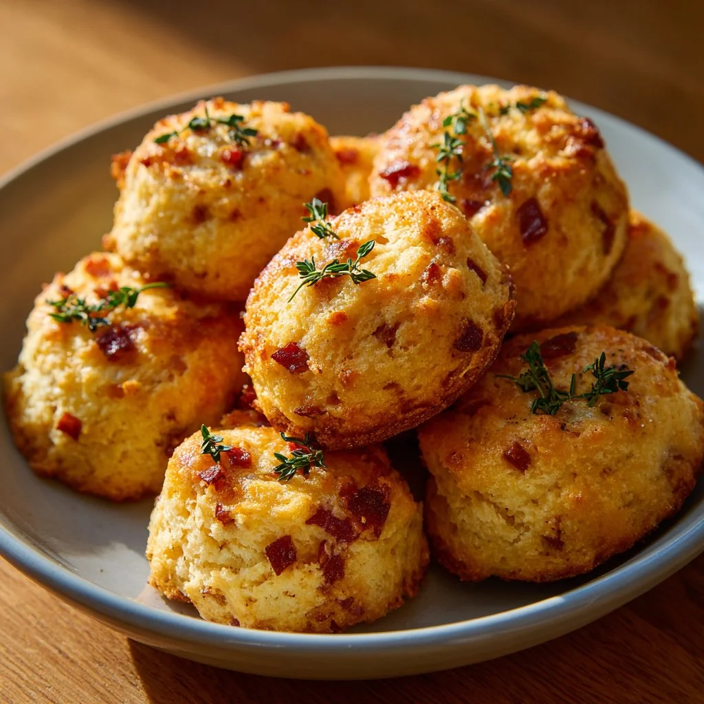 Cookies salés au parmesan et jambon, parfaits pour les apéritifs