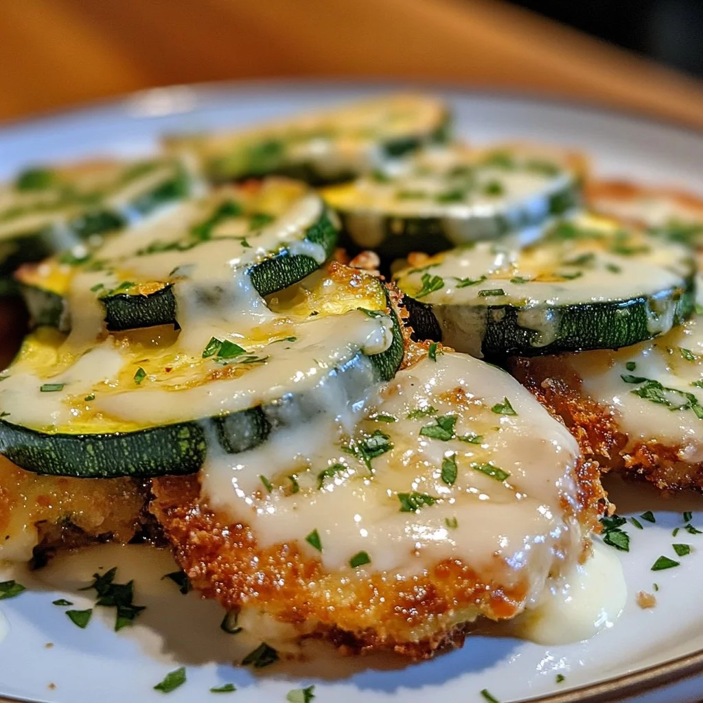 Cordon-bleu de courgette croustillant et savoureux sur une assiette